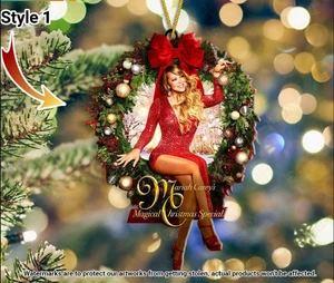 SALE 2025! Mariah Carey flach 2D Acryl Ornament Stil 1 zwei Seiten 3,5 x 3,5 Zoll - Bild 1 von 3