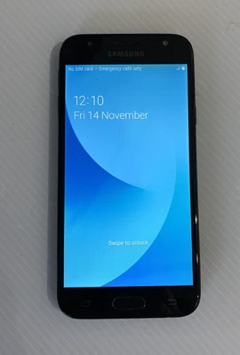2017 Samsung Galaxy J3 Black Unlocked 16GB  2GB RAM Android Smartphone (Cracked) - Image 1 of 4