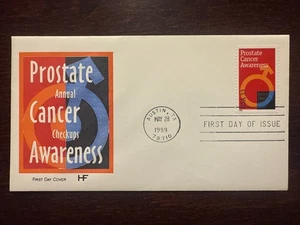 US FDC COVER 1999 YEAR PROSTATE CANCER  HEALTH MEDICINE STAMPS SCOTT 3351 - Picture 1 of 1