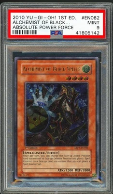 PSA 9 - 2010 YU-GI-OH! ABSOLUTE POWERFORCE - ALCHEMIST OF BLACK SPELLS - ABPF-EN - Image 1 of 2
