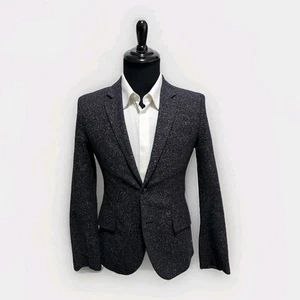 Armani Exchange Tweed Blazer Mens 38R Fleck Speckled Casual Wool Silk Blend - Picture 1 of 16