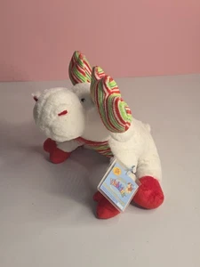 Webkinz Minty Elch mit unbenutztem Code. Weihnachten weiß grün rot - Bild 1 von 9