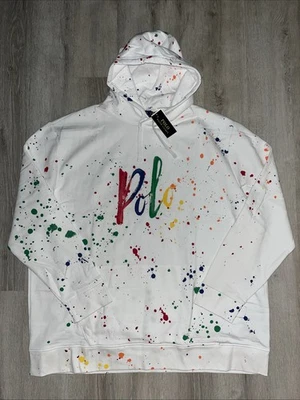 Polo Ralph Lauren Pintura Salpicaduras Sudadera con Capucha Para Hombres Talla 4XLT $168 NUEVO CON ETIQUETAS Foto 1 de 4