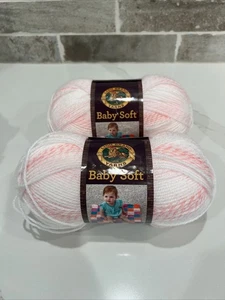 Lion Brand Baby Soft Acrylic/Nylon Yarn 4 oz 367 Yds Parfait Print New 2 Skeins - Picture 1 of 3