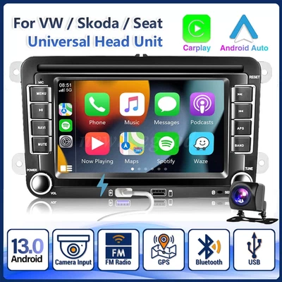 7" Car Stereo Radio GPS Apple Carplay Android 14 For VW Volkswagen Jetta Passat - Image 1 of 4
