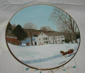 AN OLD TIME COUNTRY WINTER (CHITTENDON'S PLACE) PIATTO - Foto 1 di 3