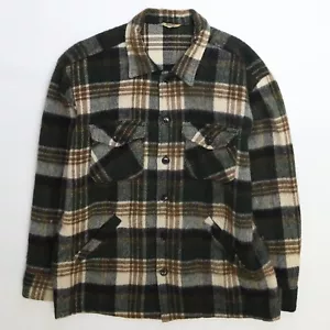 Camicia vintage Deacon Brothers lana mohair con bottoni taglia XL verde a quadri - Foto 1 di 3