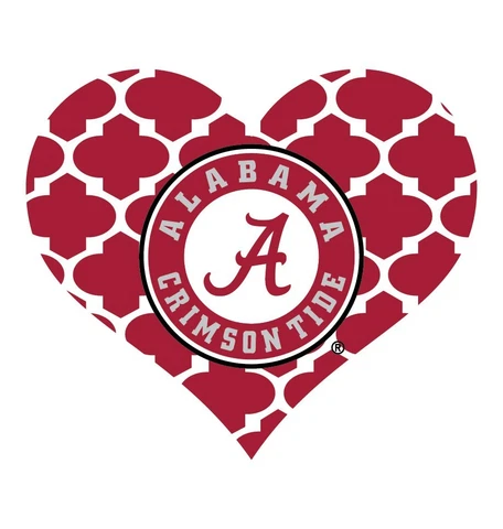 ALABAMA CRIMSON TIDE MOROCCAN DESIGN HEART MAGNET-ALABAMA HEART MAGNET Cover