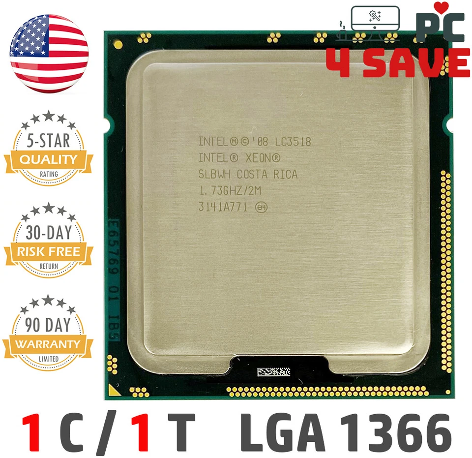 Intel Xeon LC3518 SLBWH 1.73GHz 2M Single Core LGA 1366 Server CPU Processor 23W - Image 1 of 1