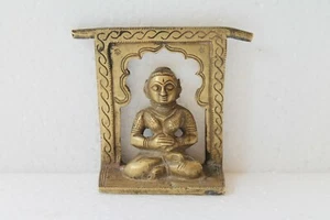 Antique Solid Brass Hindu Religious Goddess Annapurna Statue Figurine NH2966 - Picture 1 of 9
