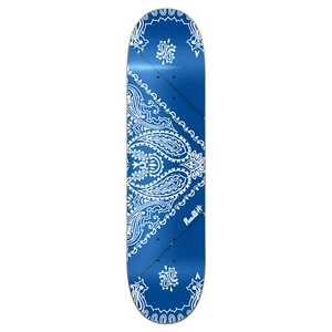 Yocaher Graphic Skateboard Deck - Bandana Blu (7,75 pollici) SOLO MAZZO - Foto 1 di 5
