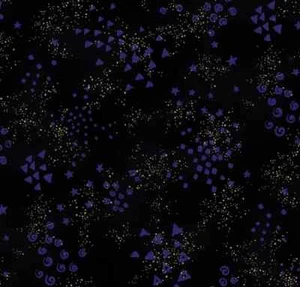 Laurel Burch Basics Glitter Black Gold  Y0808-3 Metallic Fabric By FQ - 1/4 YD - Picture 1 of 11