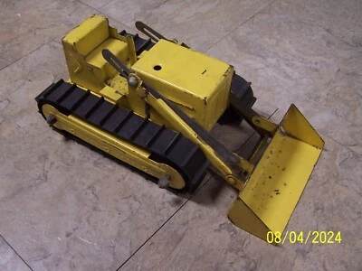 Vintage Pressed Steel Structo Excavator Bulldozer Yellow - Image 1 of 4