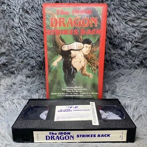 The Iron Dragon Strikes Back VHS Tape 1985 Bruce Li Martial Arts Movie Cut Box - Picture 1 of 8
