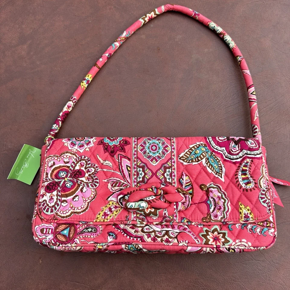 Vera Bradley "Knot Just a Clutch" Shoulder Handbag Purse "Call Me Coral" Retired - Image 1 of 4