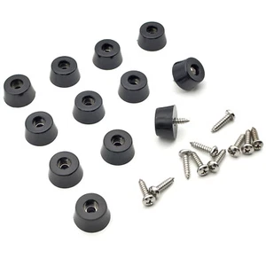 1" W x 1/2" H Rubber Feet for Cutting Board with Stainless Steel Screws 12 Pcs - Picture 1 of 8
