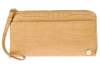 Бумажник дорожный Samantha Brown To-Go Croco с радиочастотной идентификацией и ремешком на запястье ванильный новый с ценниками - Изображение 1 из 4