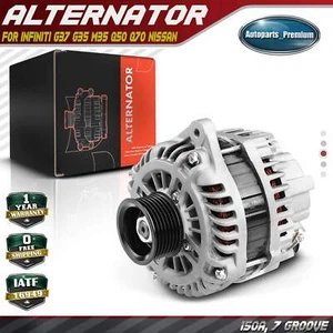 Alternator for Infiniti G37 2008-2010 G35 M35 Q50 Q70 Nissan 370Z 3.5L 3.7L 150A - Picture 1 of 9