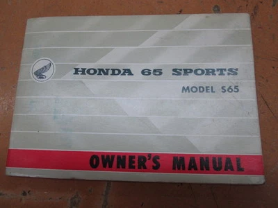 Manual del propietario de fábrica Honda 1966 S65 64 páginas Foto 1 de 4