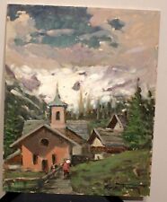 Mario Fumia (1931-2013) / Painting Oil Painting/Small Church A Pallaceau