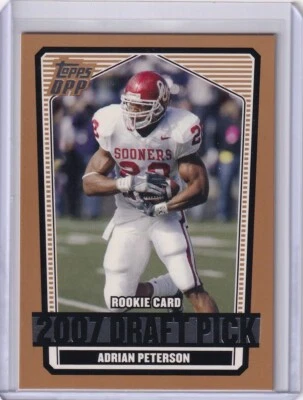2007 Topps Draft Picks and Prospects Adrian Peterson #135 (RC) Oklahoma Sooners - Image 1 of 2