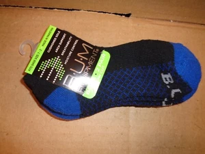NEW Bum Equipment Boys Low Cut Socks Blue Fits Shoe Size 7 - 2 (2 Pairs) - Picture 1 of 3