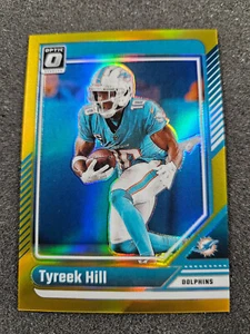 🌟 2024 Panini Donruss Optic Football TYREEK HILL GOLD Prizm #1/10 - Foto 1 di 3