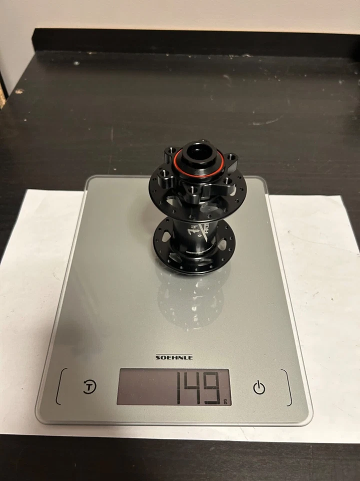 NUEVO Buje Delantero Acros 74 32H, 100x15mm Sin Boost Negro 6 Tornillos Foto 1 de 4