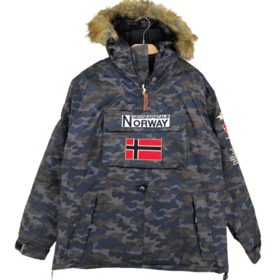 Abrigo de anorak GEOGRAPHICAL NORWAY BARMAN CAMO NAVY Talla S Foto 1 de 4