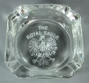 Vintage ROYAL EAGLE RESTAURANT GLASS ASHTRAY DETROIT MICHIGAN - Picture 1 of 2
