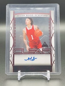 2023 Leaf Trinity - Clear Auto Red #CA-JHS Jalen Hood-Schifino (RC,AU) /5 - Foto 1 di 3