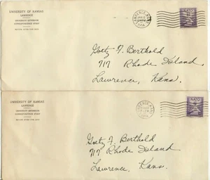 1954 Lawrence Kansas University perfins su questioni NATO - test di cittadinanza - Foto 1 di 2