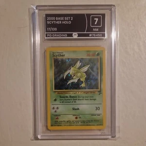 PGG 7 Scyther Holo Pokemon Base Set 2  17/130 2000 - Picture 1 of 2