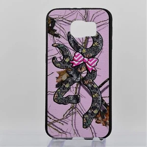 Camo Deer Antlers Cell Phone Case for Samsung S6, Purple & Pink NEW - Picture 1 of 6