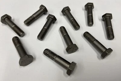 Quarter Midget 5/16"-24 x 1 1/4" Mettec Titanium Hex Head Bolts- USA- Set of 10 - Image 1 of 2