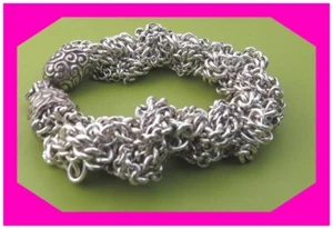 BRIGHTON CHER JAZZ Stretch Silver MEDIUM WEIGHT BRACELET Nwotag $66 60% - Picture 1 of 2