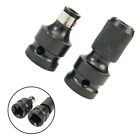 2Pcs Set To Convert 12 Square Drive To 14 Hex Shank Drill Bit Chuck Adapter