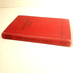 Mathematical Tables Hardcover David Rosenbach, Joseph B., Whitman, Edwin A. & Mo - Imagen 1 de 8