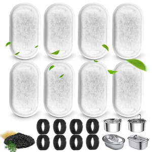Cat Water Fountain Filters for 108/3.2L& 67Oz/2L Stainless Steel Pet Water Dispe - Picture 1 of 9