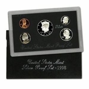 1998 U.S. Mint Silber Proof Set in OVP Geburtsjahr 1998 Set Geschenk Kamee - Bild 1 von 1
