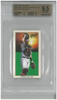 Tristar Obak Convention Mini Buster Posey 2009 #N14/1999 ~ BGS 9,5 gema como nueva Foto 1 de 2