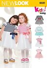 New Look Sewing Pattern 6331 Toddler Dress and Stretch Knit Bodice Size 1/2-4