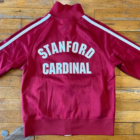 STANFORD UNIVERSITY ~ Sz S ~ Vtg '80s Champion Fieldhouse Track Warmup Jacket Cover