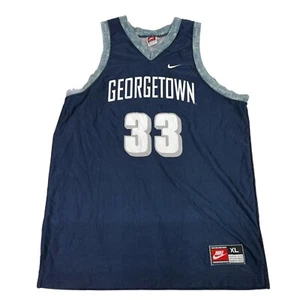 Vintage 90s Nike Team Georgetown Hoyas Alonzo Mourning Jersey #33 Size XL - Picture 1 of 8