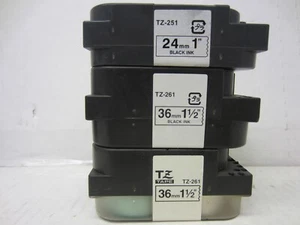 Brother TZ-251, TZ-261(2) P-Touch Laminated Tape(Lot of 3) - Picture 1 of 1