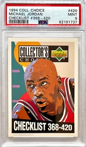 Upper Deck 1994 Michael Jordan #420 Collector's Choice PSA come nuovo 9 checklist - Foto 1 di 2