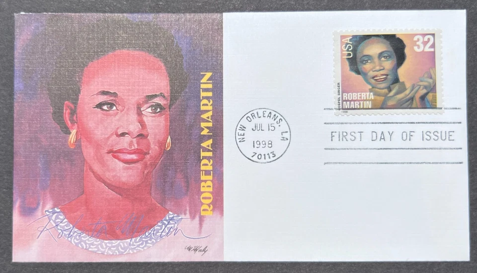 MUSIC: ROBERTA MARTIN #3217 JUL 15 1998 NEW ORLEANS LA FIRST DAY COVER BX3-1 - Image 1 of 1