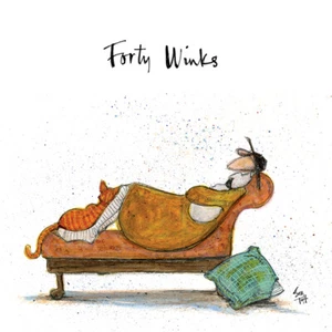 Sam Toft - Forty Winks - 30 x 30cm Canvas Print Wall Art WDC91606 - Picture 1 of 1