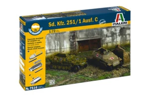 7516 Italeri 1:72, WWII, SD.Kfz.251/1 Ausf. D Fast Assm. Kit, 2 St Modellbausatz - Picture 1 of 7