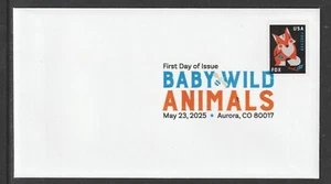 US 6006 Baby Wild Animals Fox DCP FDC 2025 - Picture 1 of 1